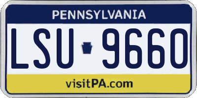 PA license plate LSU9660