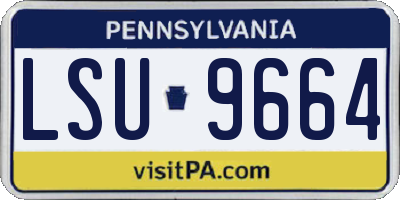 PA license plate LSU9664