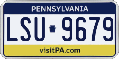 PA license plate LSU9679