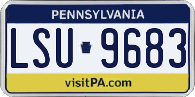 PA license plate LSU9683
