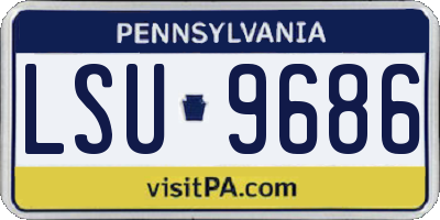 PA license plate LSU9686