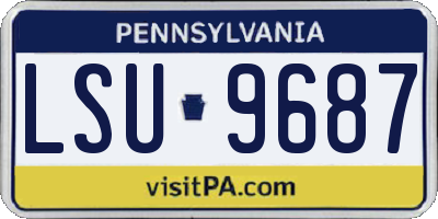 PA license plate LSU9687