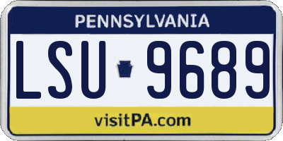 PA license plate LSU9689