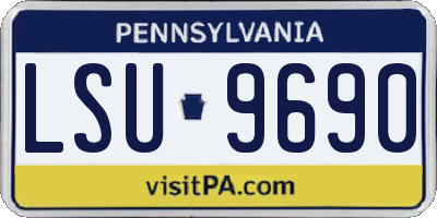 PA license plate LSU9690