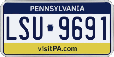 PA license plate LSU9691