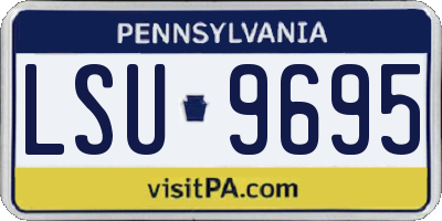 PA license plate LSU9695