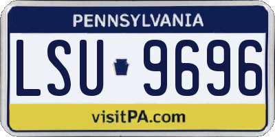 PA license plate LSU9696