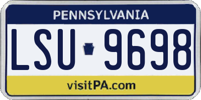 PA license plate LSU9698