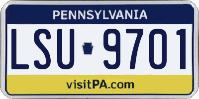 PA license plate LSU9701