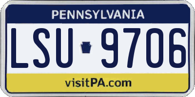 PA license plate LSU9706