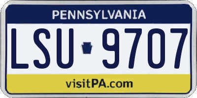 PA license plate LSU9707