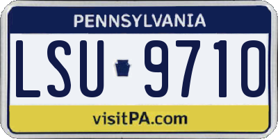 PA license plate LSU9710
