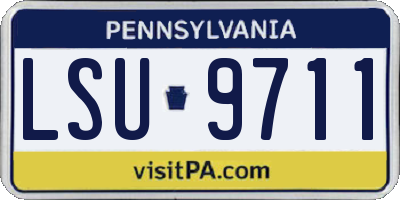 PA license plate LSU9711