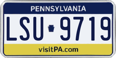 PA license plate LSU9719