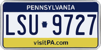 PA license plate LSU9727
