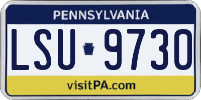PA license plate LSU9730