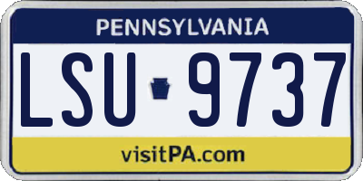 PA license plate LSU9737