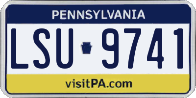 PA license plate LSU9741