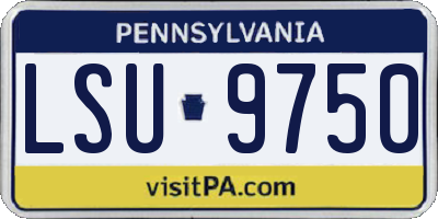 PA license plate LSU9750