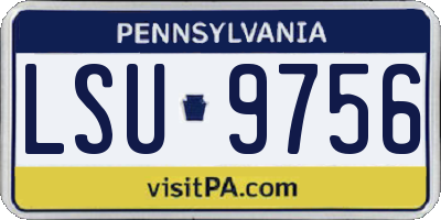 PA license plate LSU9756