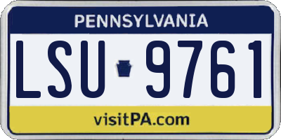 PA license plate LSU9761