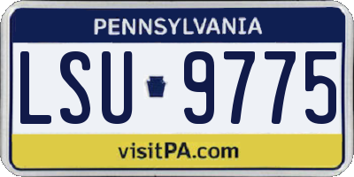 PA license plate LSU9775