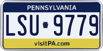 PA license plate LSU9779