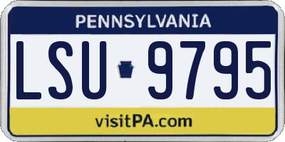 PA license plate LSU9795