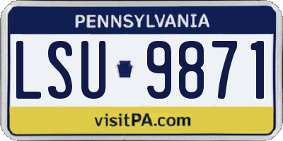 PA license plate LSU9871
