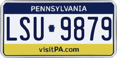 PA license plate LSU9879