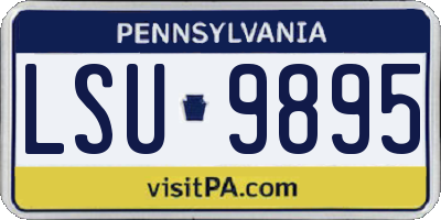 PA license plate LSU9895