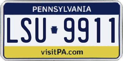 PA license plate LSU9911