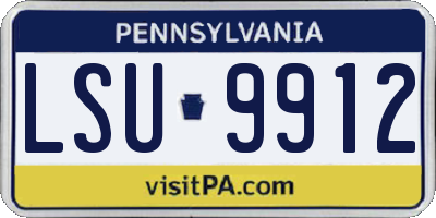 PA license plate LSU9912