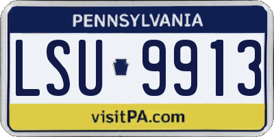 PA license plate LSU9913