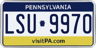 PA license plate LSU9970