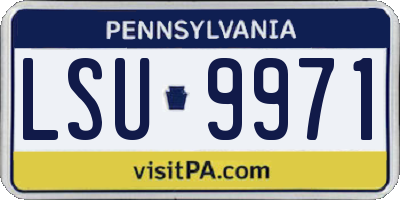 PA license plate LSU9971