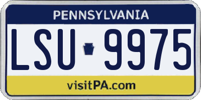 PA license plate LSU9975