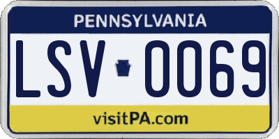 PA license plate LSV0069