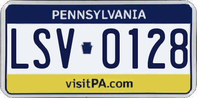 PA license plate LSV0128