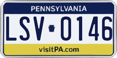 PA license plate LSV0146