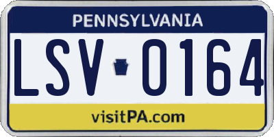PA license plate LSV0164