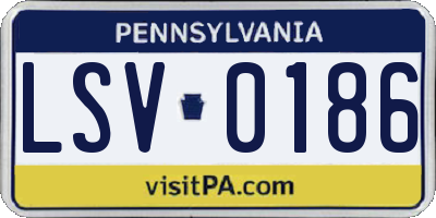 PA license plate LSV0186