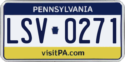 PA license plate LSV0271