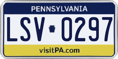 PA license plate LSV0297
