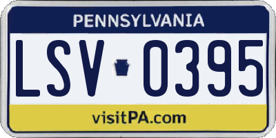 PA license plate LSV0395