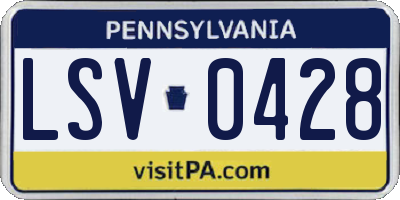 PA license plate LSV0428