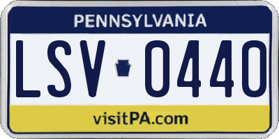 PA license plate LSV0440