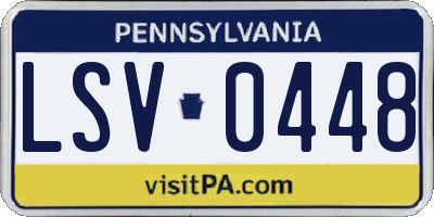 PA license plate LSV0448