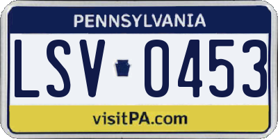 PA license plate LSV0453