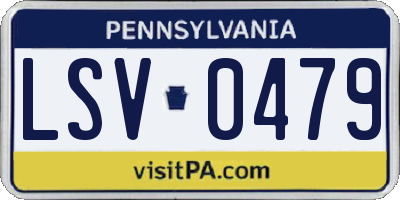 PA license plate LSV0479